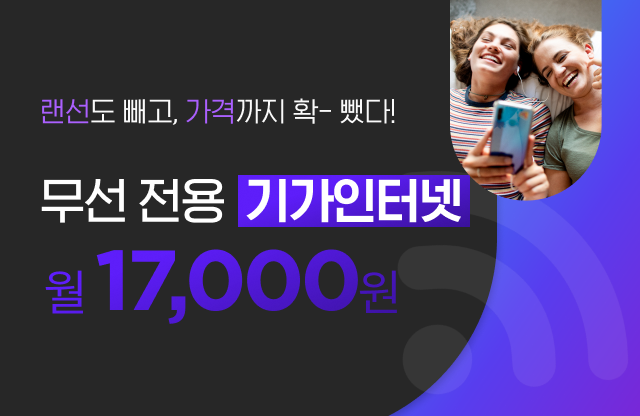 와이파이온리, 와이파이만, 유선없이, 저렴하게